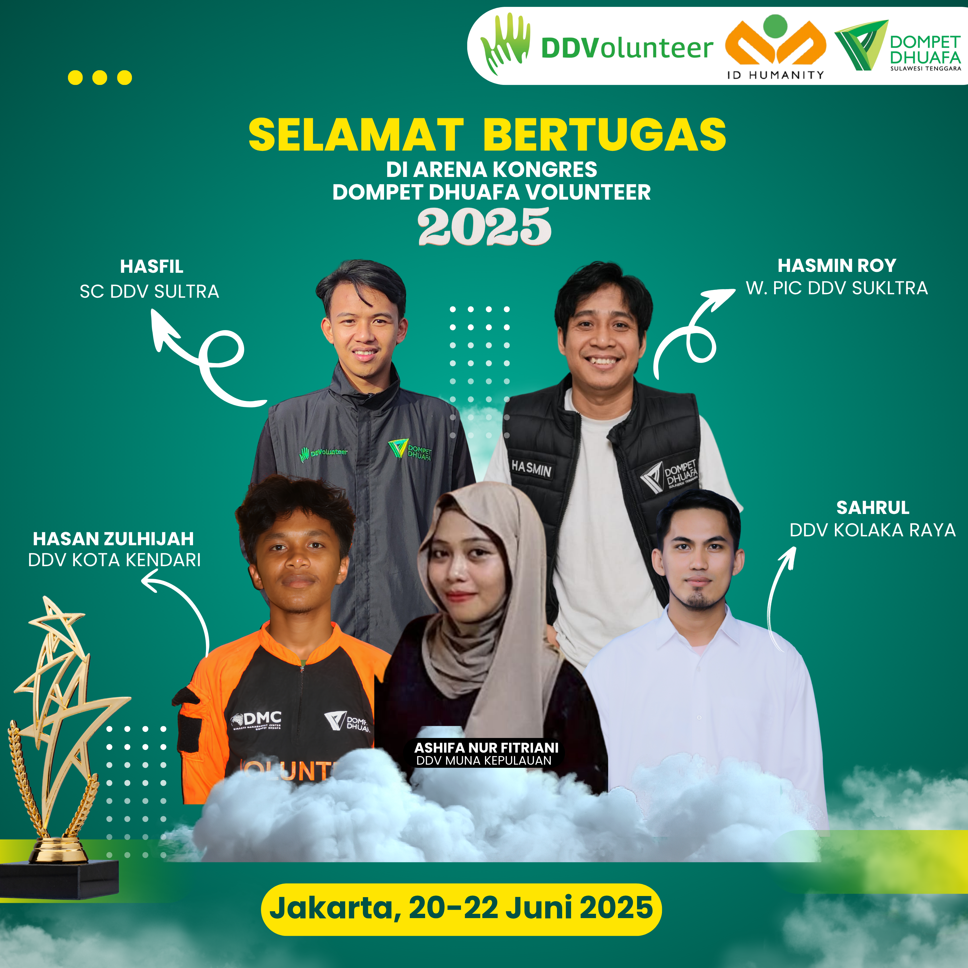 Dompet Dhuafa Volunteer Sultra Delegasikan Lima Relawan menuju Kongres di Jakarta