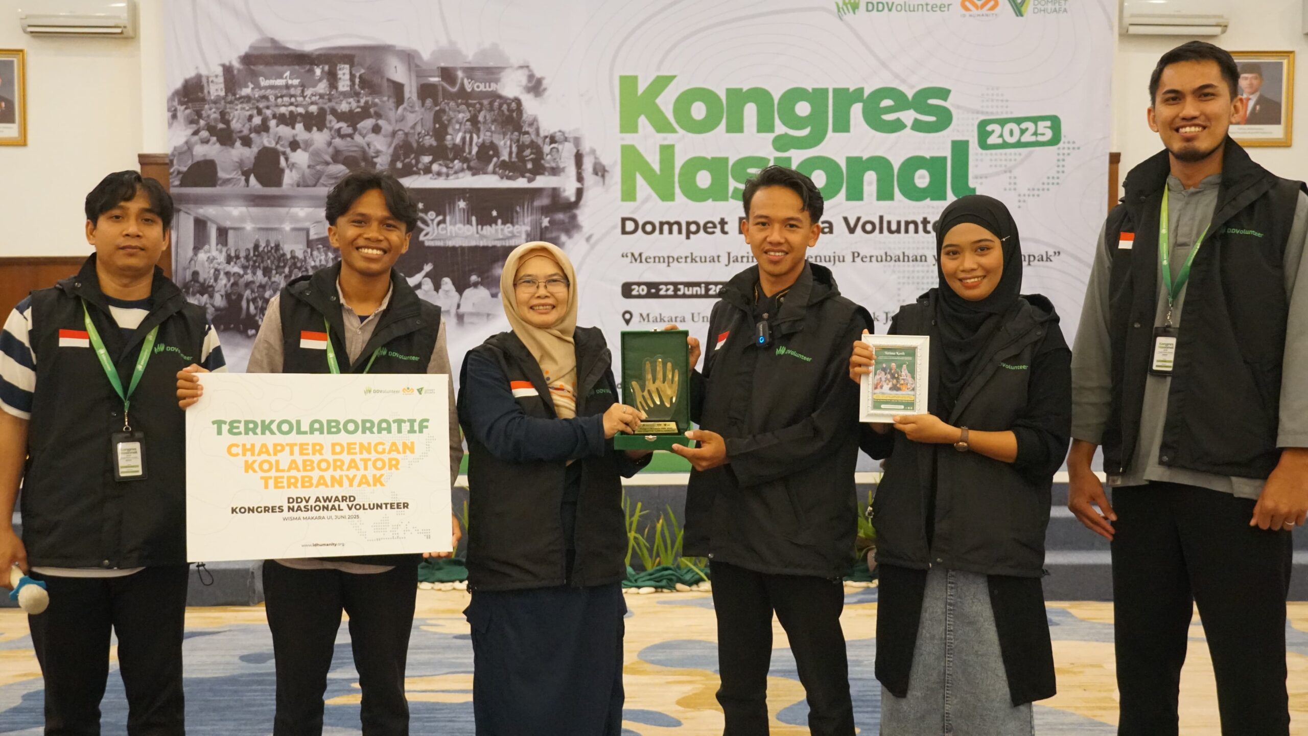Dompet Dhuafa Volunteer Sultra Raih Penghargaan Chapter Terkolaboratif se-Indonesia pada DDV Awards Tahun 2025
